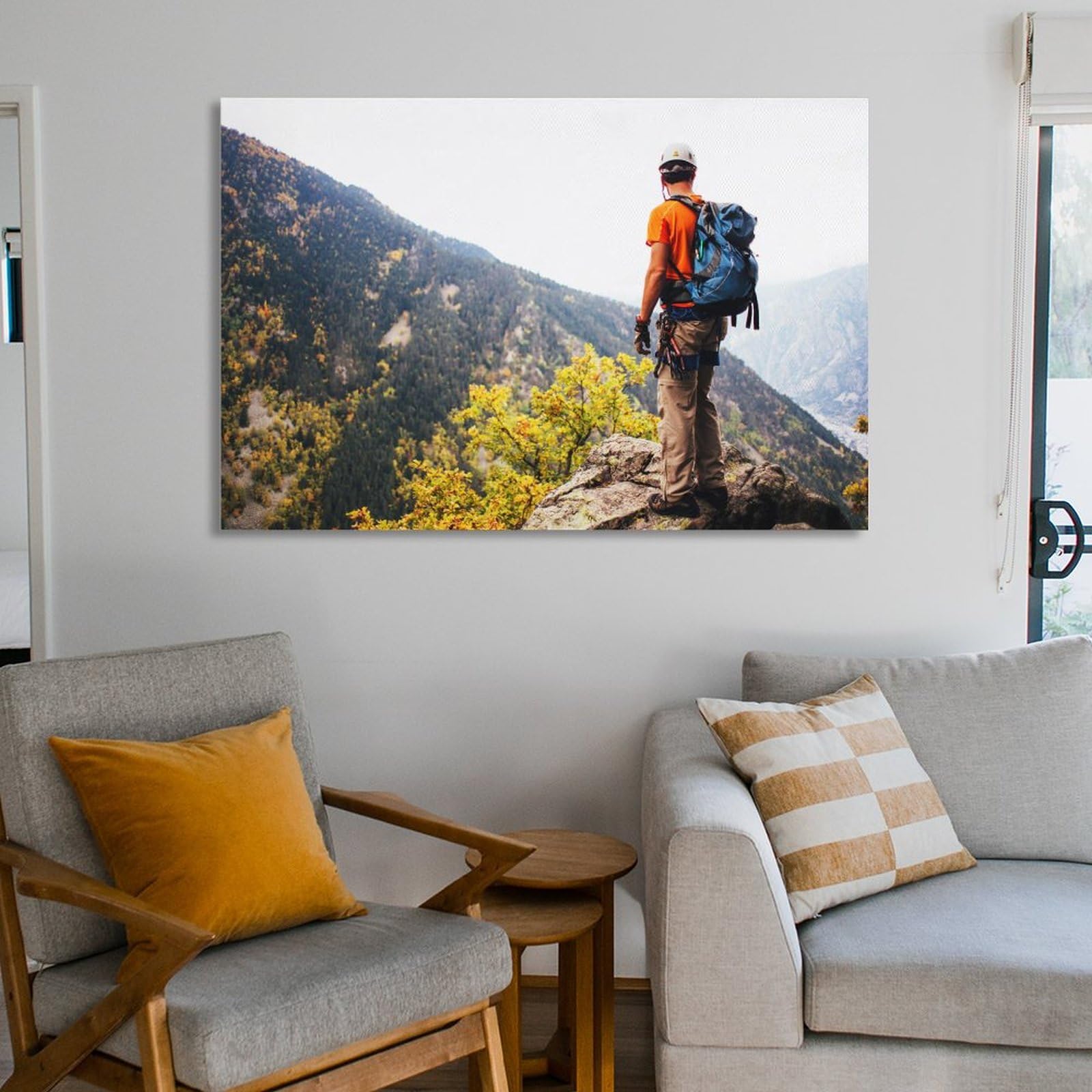 Amazon.co.jp: Hiker 登山 山岳 フォトポスター クールなアートワーク